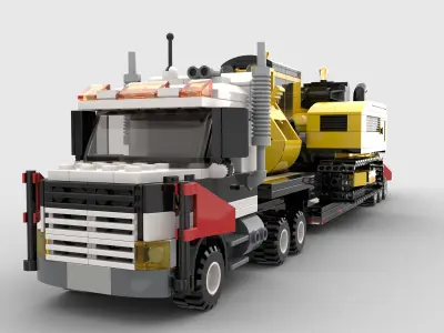 crawler crane transport crawler crane transport  3D model purchase