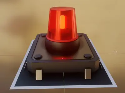 Siren-Alarm-1-Output-Module 3D model