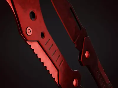Knife 4 B Low-poly 3D model