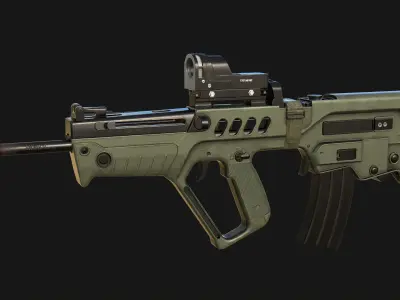 IWI Tavor TAR-21 Low-poly 3D model