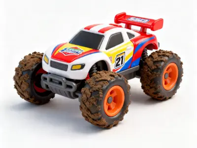 Stylized Mud-Racer RC Car 3D Model Low-poly 3D model