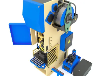 Industrial mechanical press-stamping machine tool KV2132 3D model purchase