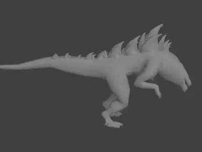 Low-poly Zilla dinosaur Free 3D model