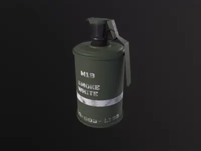 M18 Smoke Grenade 3D Model Low-poly 3D model
