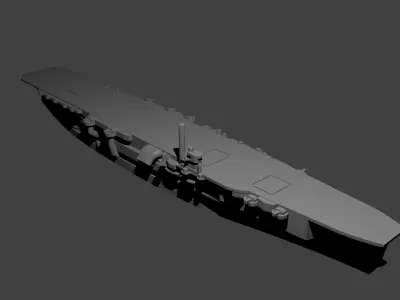 Japanese Aircraft Carrier Kaga 3D print model