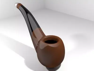 Smoking Pipe - Bent 3D model