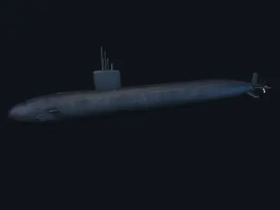 Submarine Santa Fe Low-poly 3D model