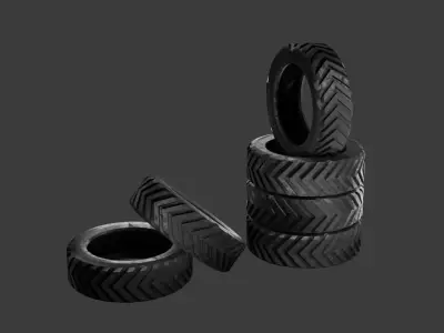 Tires Free low-poly 3D model