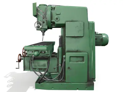 Milling machine Low-poly 3D model buy