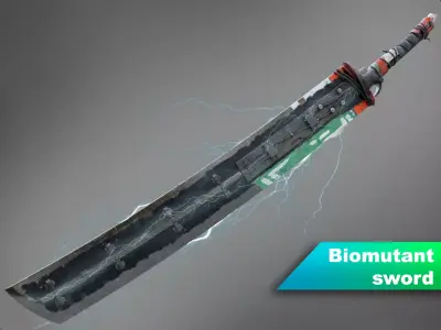 Sword - BioMutant Low-poly 3D model