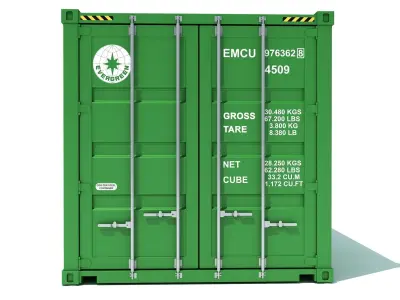 Shipping Container Evergreen 3D model