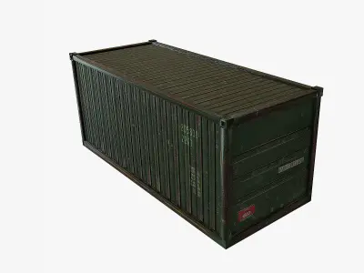 Container 2 shipping Low-poly 3D model