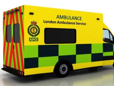 Mercedes Benz Sprinter 2015 Truck England Ambulance UK 3D model