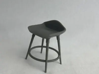 Dollhouse miniature Bar stool style 2  3D print model