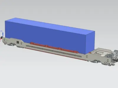 H0 1-87 scale Cargobeamer Sdkmss wagen 3D print model