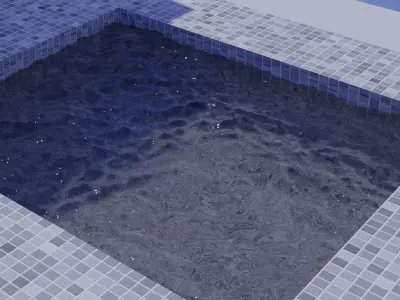 4d realistic pool Free 3D model