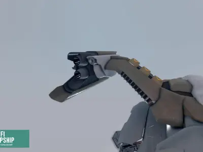 Sci-fi dropship - modular spaceship 3D model