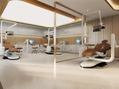 dental clinic Low-poly 3D model