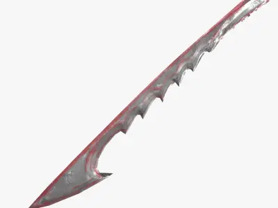 Bloody Bone Sword Low-poly 3D model