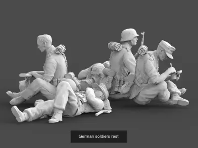 german soldiers 3D Model Pack