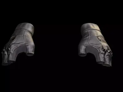 Tactical Fingerless Gloves - Game-Ready Combat Accessory Low-poly 3D model