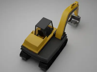 Excavator Simple Free 3D model