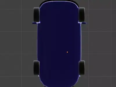 Stylized Blue Bubble Vehicle - Game Ready Low-poly 3D model
