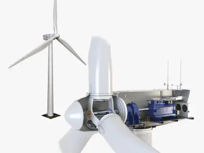 Wind Turbine Set 3D model