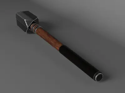 Medieval war mace low poly Low-poly 3D model
