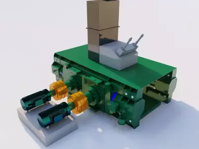 High Pressure Grinding Roll 3D Model 3D model