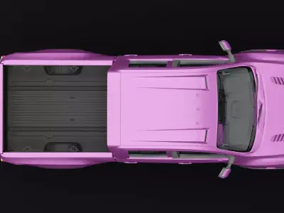Nissan 4x4 Car Metallic Fuchsia Low-poly 3D model