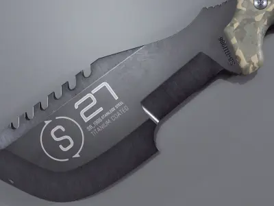 Knife-Combat-lowpoly Low-poly 3D model