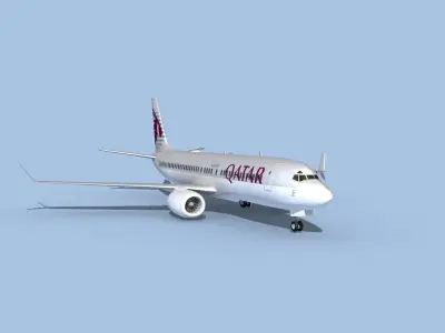 Boeing 737-800 Max Qatar Airways 3D model