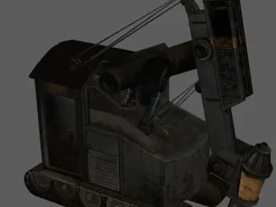 advanced construction vehicle Low-poly 3D model