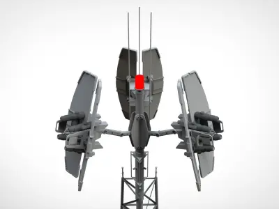 Sci fi antenna 14 3D model