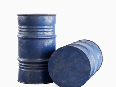Industrial Barrel 04 Low-poly 3D model