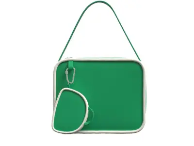 Green Leather Big Shoulder Bag 3D model