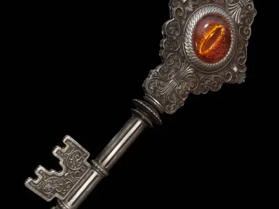 Devil Key Prop Pbr Lowpoly Low-poly 3D model