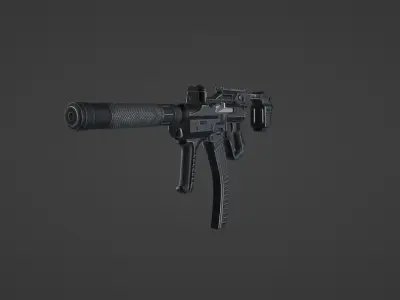 Assault Riftle Low-poly 3D model