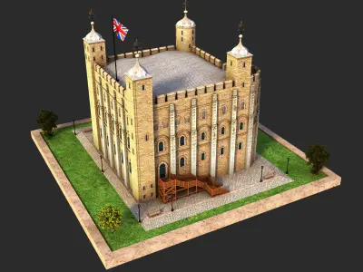 Tower of London 3D model purchase
