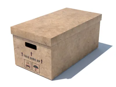 low poly box  3dmodel Low-poly 3D model
