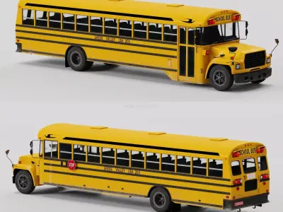 School Bus Free 3D model