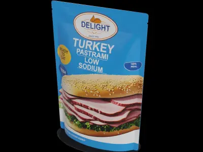 Dried meats Turkey Pastrami Low-poly 3D model