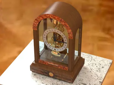 Franz Hermle Skeleton 791-801 Classic Skeleton Table Clock  3D model