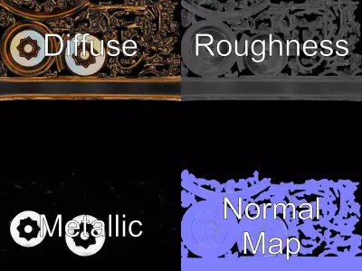 Mystic Rune Amulet model pack Low-poly 3D model