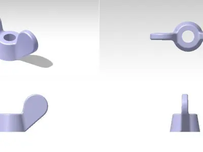 Nut with a narrow Free 3D model