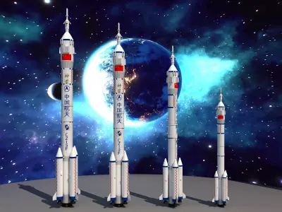 china launch vehicle  3D model