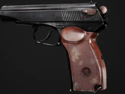 PM Pistol Low-poly 3D model Low-poly 3D model