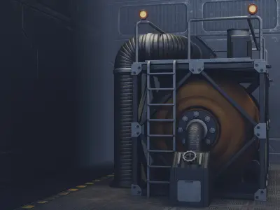 Industrial Gas Tank 3D model purchase