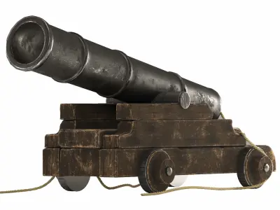 war cannon 3D model purchase